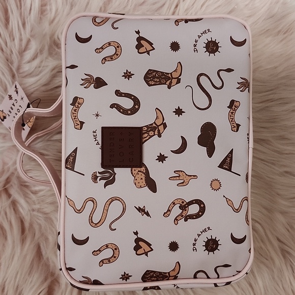 TENDER,LOVE+CARRY Handbags - Brand New TENDER LOVE + CARRY DOUBLE SIDED ZIPPERED TRAVEL COSMETIC BAG